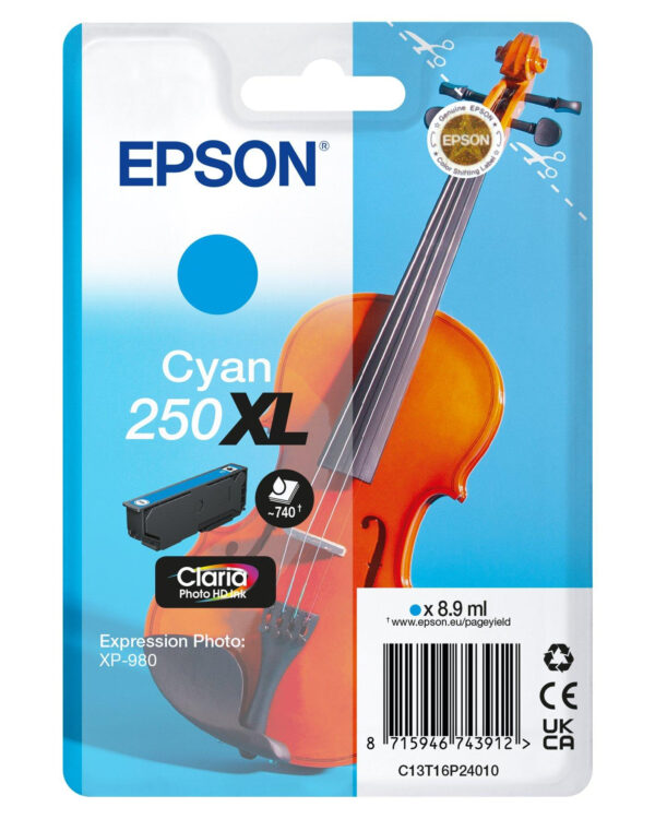 Epson 250XL Violin Claria Photo HD ink cartridge 1 pc(s) Original