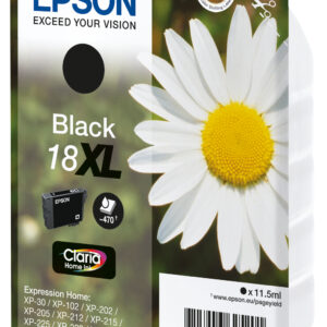 Epson Daisy Singlepack Black 18XL Claria Home Ink Epson Daisy Singlepack Black 18XL Claria Home Ink