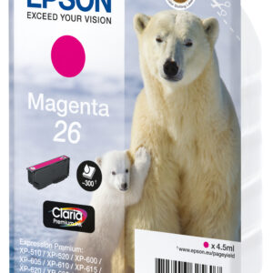 Epson Polar bear Singlepack Magenta 26 Claria Premium Ink