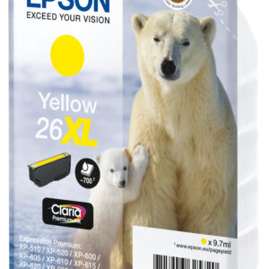 Epson Polar bear Singlepack Yellow 26XL Claria Premium Ink