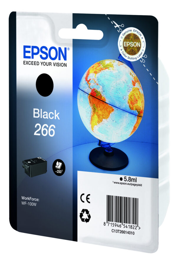 Epson Globe Singlepack Black 266 ink cartridge Epson Globe Singlepack Black 266 ink cartridge