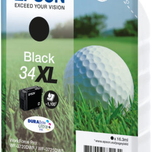Epson Golf ball Singlepack Black 34XL DURABrite Ultra Ink Epson Golf ball Singlepack Black 34XL DURABrite Ultra Ink