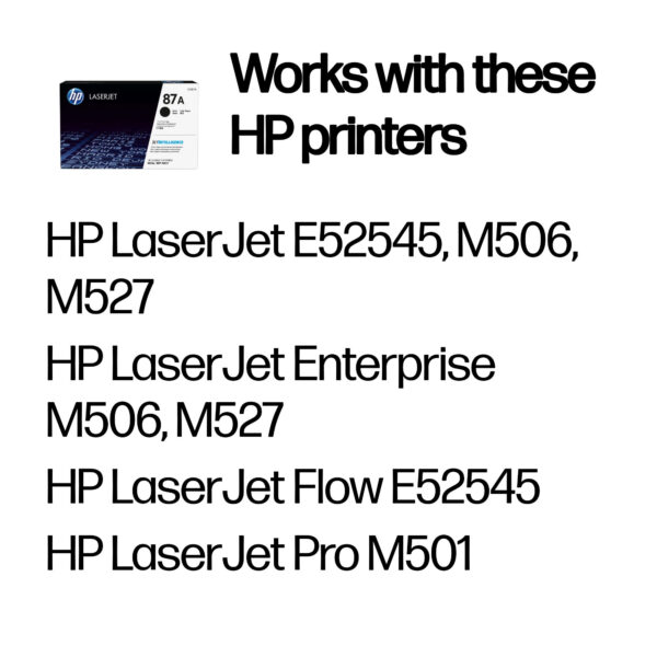 HP 87A Black Original LaserJet Toner Cartridge HP 87A Black Original LaserJet Toner Cartridge