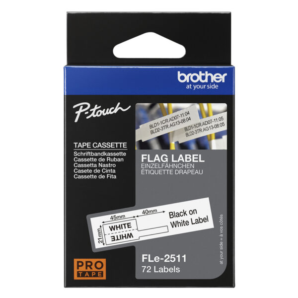 Brother FLE2511 label-making tape Black on white Brother FLE2511 label-making tape Black on white
