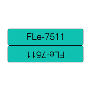 Brother FLE-7511 label-making tape Black on green