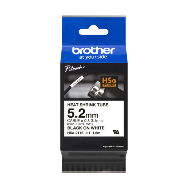 Brother HSE-211E label-making tape Black on white Brother HSE-211E label-making tape Black on white