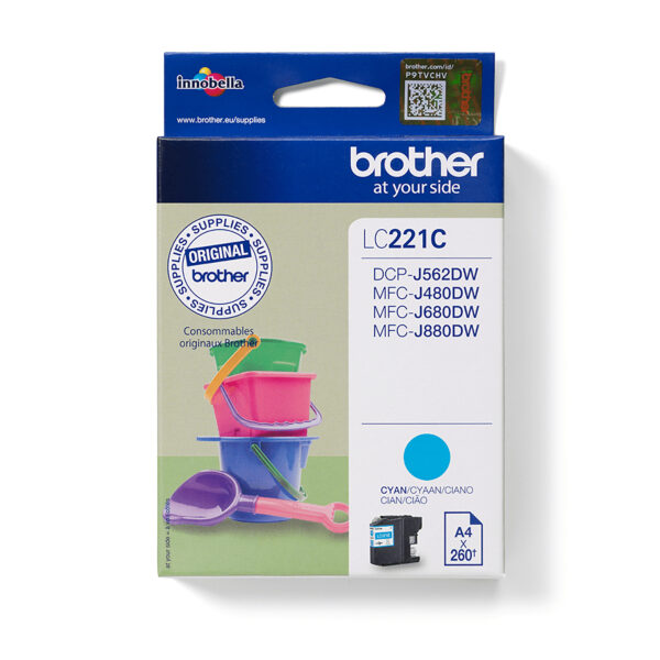 Brother LC221C ink cartridge 1 pc(s) Original Cyan Brother LC221C ink cartridge 1 pc(s) Original Cyan