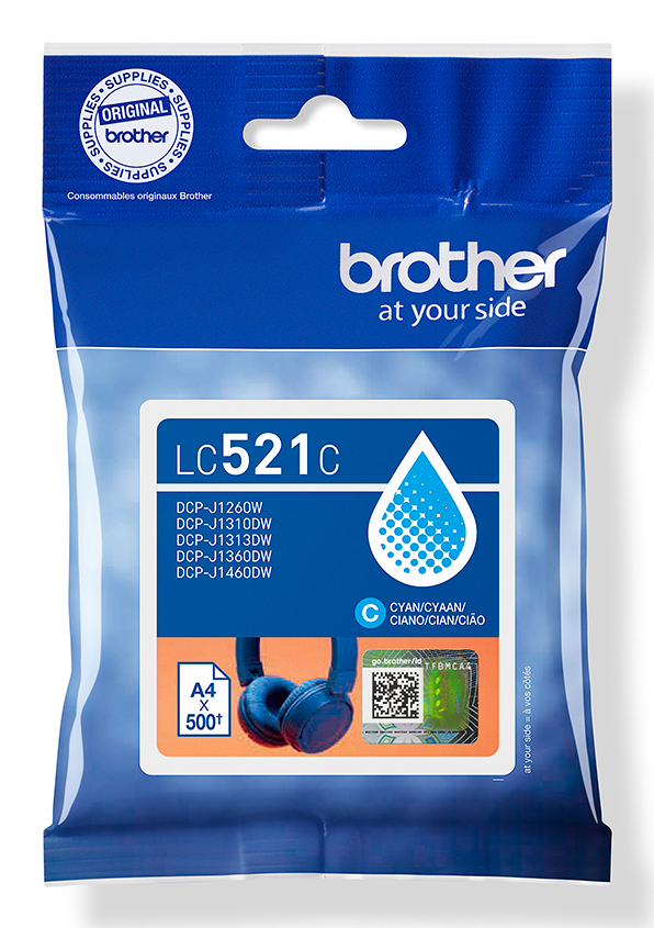 Brother LC521C Genuine Ink Cartridge - Cyan Brother LC521C Genuine Ink Cartridge - Cyan