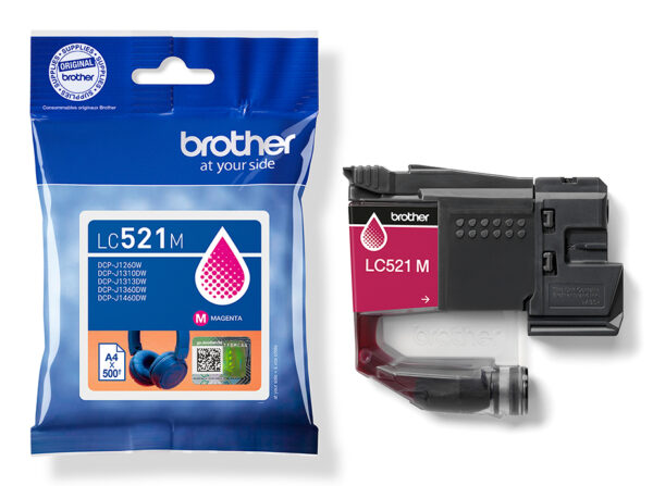 Brother LC521M Genuine Ink Cartridge - Magenta Brother LC521M Genuine Ink Cartridge - Magenta