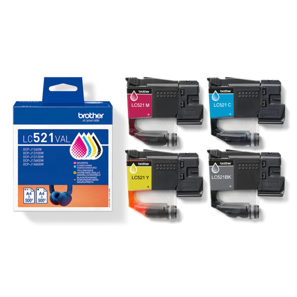Brother LC521VAL Genuine Ink Cartridge Value Pack Brother LC521VAL Genuine Ink Cartridge Value Pack