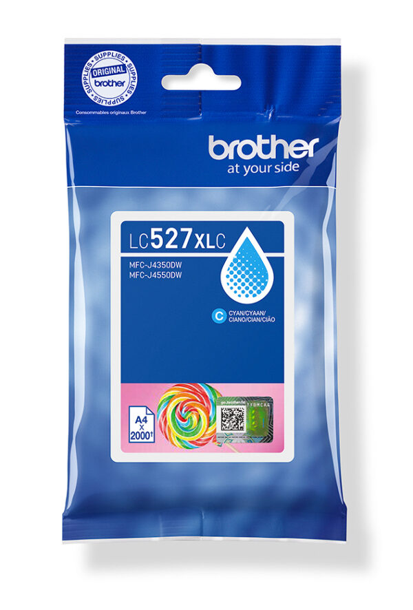 Brother Genuine LC527XLC High Yield Ink Cartridge - Cyan Brother Genuine LC527XLC High Yield Ink Cartridge - Cyan