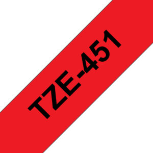 Brother TZE-451 label-making tape Black on red TZ Brother TZE-451 label-making tape Black on red TZ
