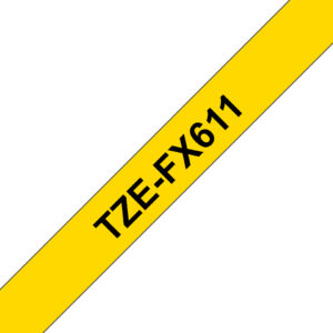 Brother TZE-FX611 label-making tape Black on yellow Brother TZE-FX611 label-making tape Black on yellow
