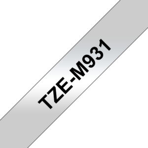 Brother TZE-M931 label-making tape Black on silver Brother TZE-M931 label-making tape Black on silver