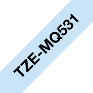 Brother TZEMQ531 label-making tape Black on blue TZe Brother TZEMQ531 label-making tape Black on blue TZe
