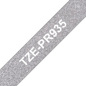 Brother TZE-PR935 label-making tape White on silver Brother TZE-PR935 label-making tape White on silver