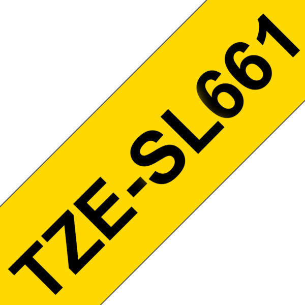 Brother TZE-SL661 label-making tape Black on yellow Brother TZE-SL661 label-making tape Black on yellow