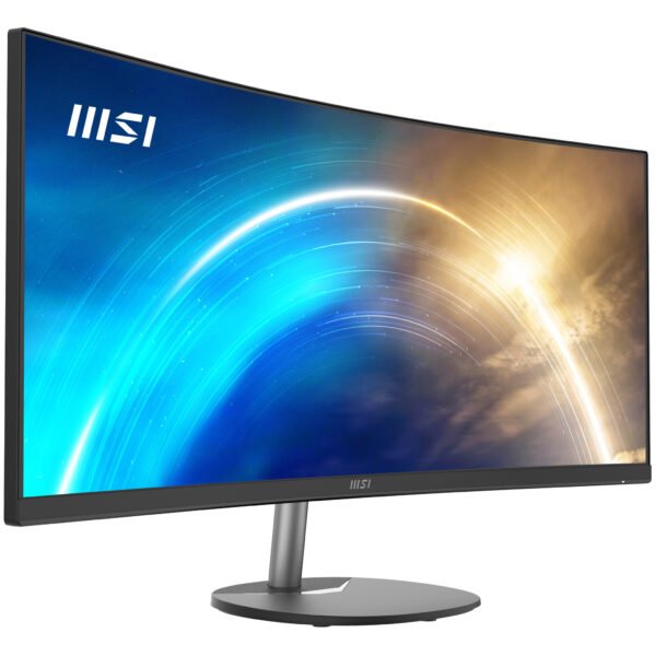 MSI Pro MP341CQ 34 Inch Curved Monitor, 1500R, UWQHD (3440 x 1440), 21:9, 100Hz, VA, 4ms, HDMI, VGA, Built-in Speakers, Anti-Glare, Anti-Flicker, Less Blue light, TÜV Certified, VESA, Kensington, B...