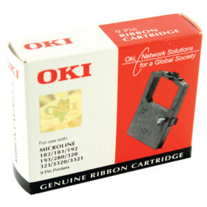 09002303 OKI ML182/ELITE BLACK NYLON RIBBON