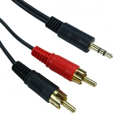 3M BK 3.5MM ST PLG-2XRCA PLG CBL GD