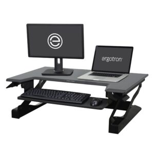 33-397-085 Ergotron WorkFit-T Sit-Stand Desktop Workstation Black
