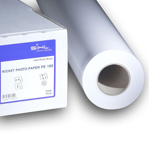 3372-40-91-3 SIHL Sihl printing-media product - ROCKET PHOTPAP PE 190 SATIN 40IN 91M