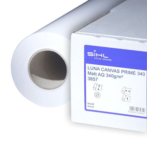 3857-24-12-2 SIHL Sihl printing-media product - LUNACANVAS PRIME 340 MATTAQ-24IN 12M