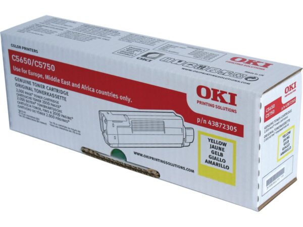 OKI C5650/5750 YELLOW TONER (2K)