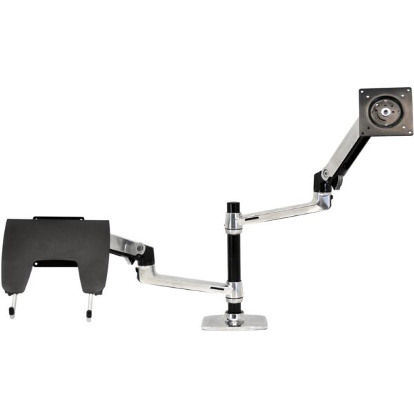 Ergotron LX Dual Stacking Arm Polished Aluminium