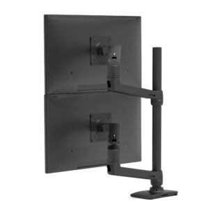 45-509-224 Ergotron LX Dual Stacking Monitor Arm Tall Pole Matte Black