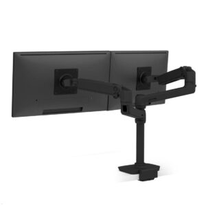 45-610-224 Ergotron LX Desk Dual Stacking Monitor Arm Low Profile Matte Black