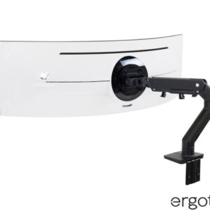 45-647-224 Ergotron HX Desk Monitor Arm with HD Pivot Matte Black