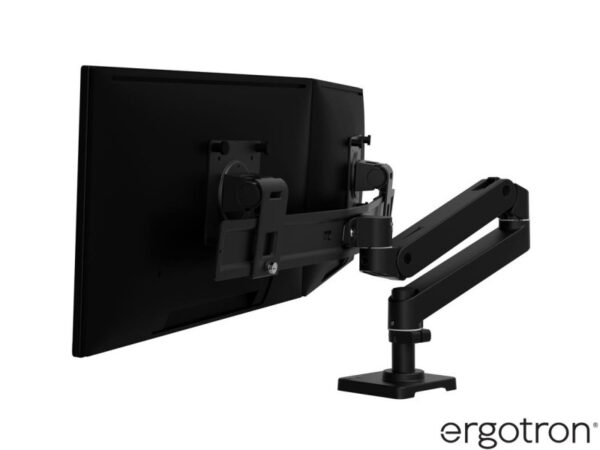 Ergotron LX Pro Dual Direct Monitor Desk Arm White and Black