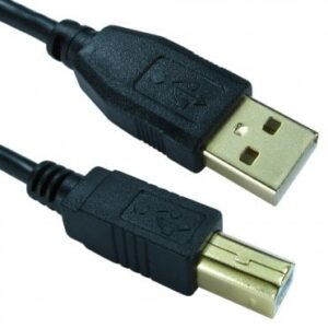 77CDL-102GL Cables Direct 1.8m USB 2.0 A to B Cable with Gold Connectors
