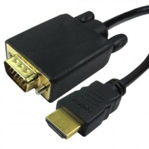 77HDMI-VGCAB011 1MTR HDMI TO VGA CABLE GOLD PLATED