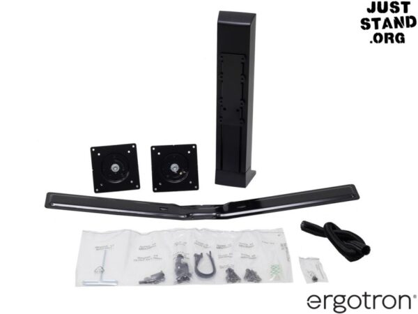 Ergotron WorkFit Dual Monitor Kit Black