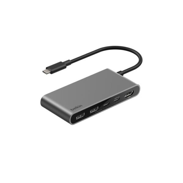 5-IN-1 USB-C HUB DUAL USB-C SILVER