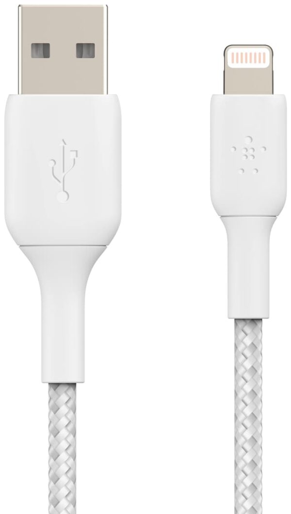 LIGHTNING TO USBA BRAIDED 0.15M WHT
