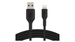 CAA002BT1MBK Belkin BoostCharge Pro Braided Lightning to USB-A Cable 1m Black