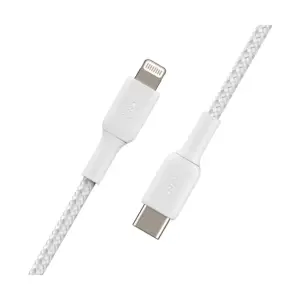 CAA004BT2MWH Belkin BoostCharge Pro Braided USB-C to Lightning Cable 2m White