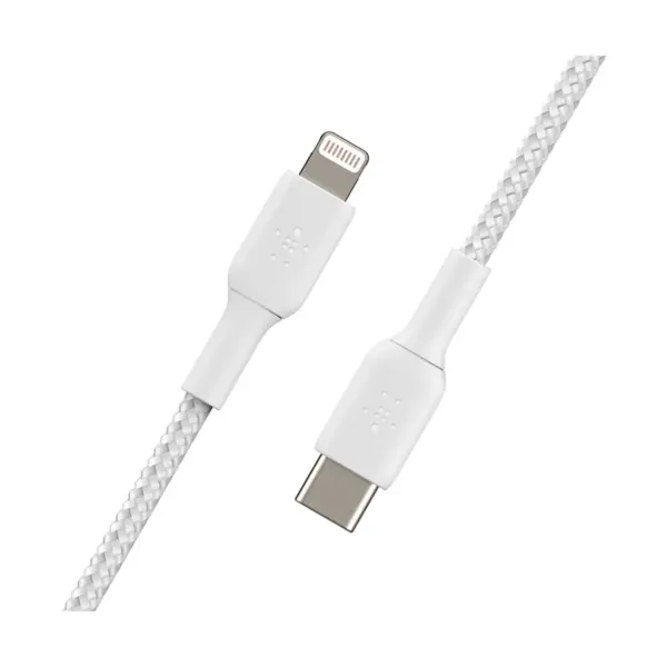 CAA004BT2MWH Belkin BoostCharge Pro Braided USB-C to Lightning Cable 2m White