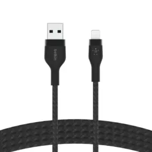 CAA010BT1MBK Belkin BoostCharge Pro Flex Silicone Lightning to USB-A Cable 1m Black