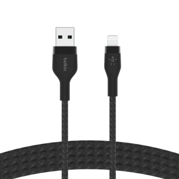 Belkin BoostCharge Pro Flex Silicone Lightning to USB-A Cable 1m Black
