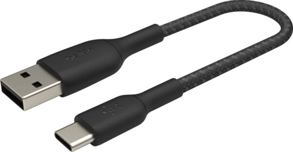 CAB002BT0MBK Belkin BoostCharge Braided USB-C to USB-A Cable 15cm Black