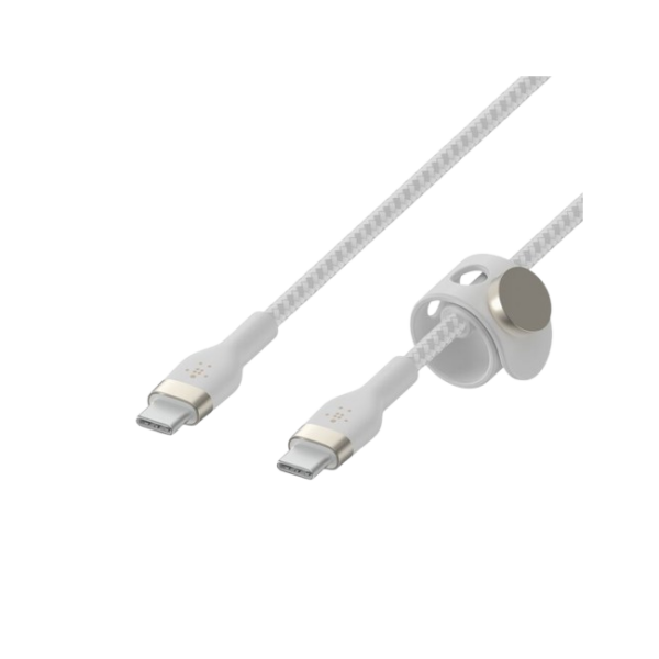 CAB011BT1MWH Belkin BoostCharge Pro Flex Silicone USB-C to USB-C Cable 60W 1m White