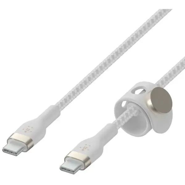 Belkin BoostCharge Pro Flex Silicone USB-C to USB-C Cable 60W 2m White