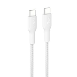CAB025HQ1MWH USB-C TO USB-C 240W 2.0 BRAID 1M WHT