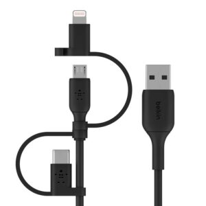 LIGHTNG/MICROUSB/USBC TO USBA 1M BLK