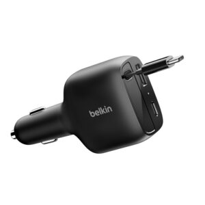 75W 2-PORT W RETRACT USB-C CARCHARGE