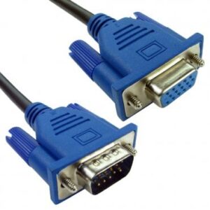 CDEX-LPLZ-23BL Cables Direct 3m Low Profile SVGA Extension Cable LSZH Black with Blue Hoods